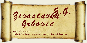 Živoslavka Grbović vizit kartica
